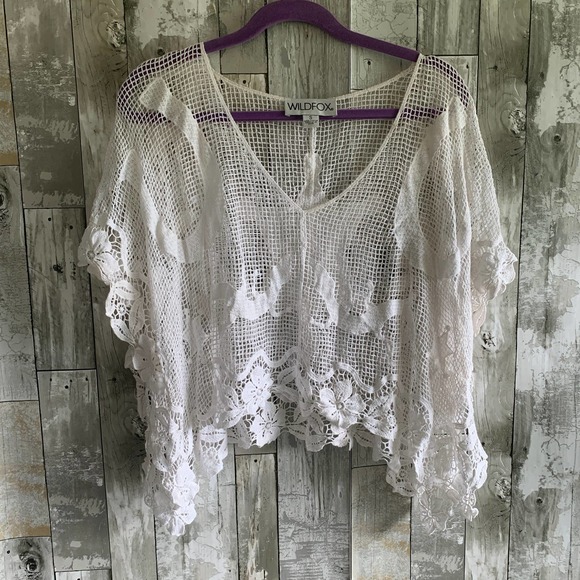 Wildfox Tops - Wildfox Willa outlaw crochet top S